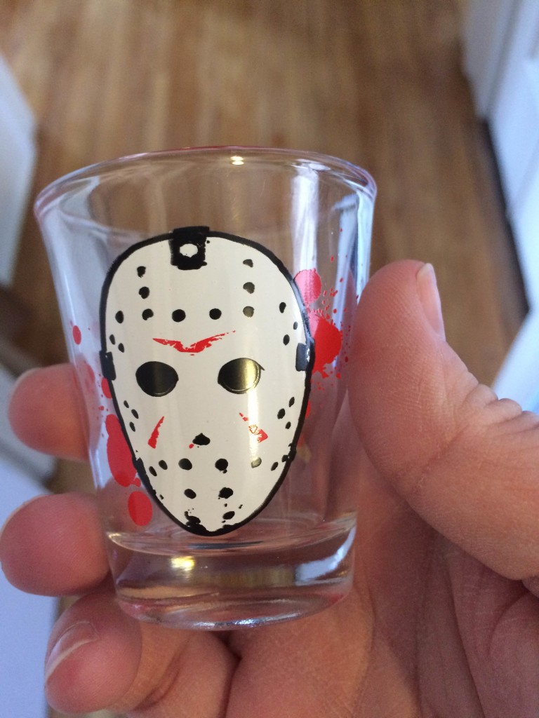 Friday the 13th shot glass